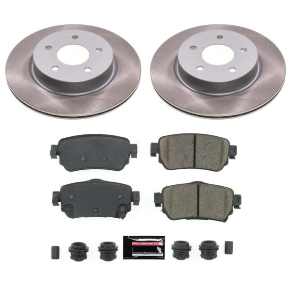 Power Stop 19-21 Nissan Rogue Sport Rear Semi-Coated Rotor Kit Hot on Sale