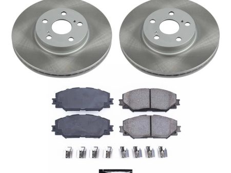 Power Stop 09-13 Toyota Matrix Front Semi-Coated Rotor Kit Hot on Sale