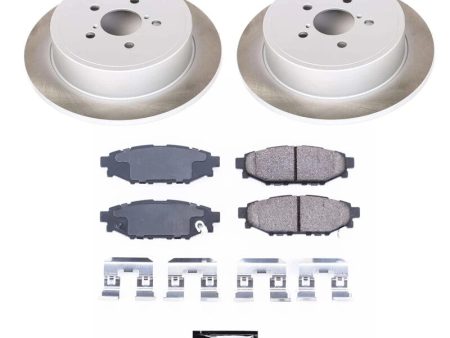 Power Stop 10-14 Subaru Outback Rear Semi-Coated Rotor Kit Supply