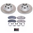 Power Stop 01-05 Ford Explorer Sport Trac Front Semi-Coated Rotor Kit Supply