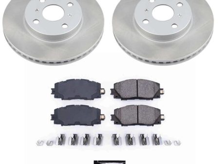 Power Stop 07-18 Toyota Yaris Front Semi-Coated Rotor Kit For Discount