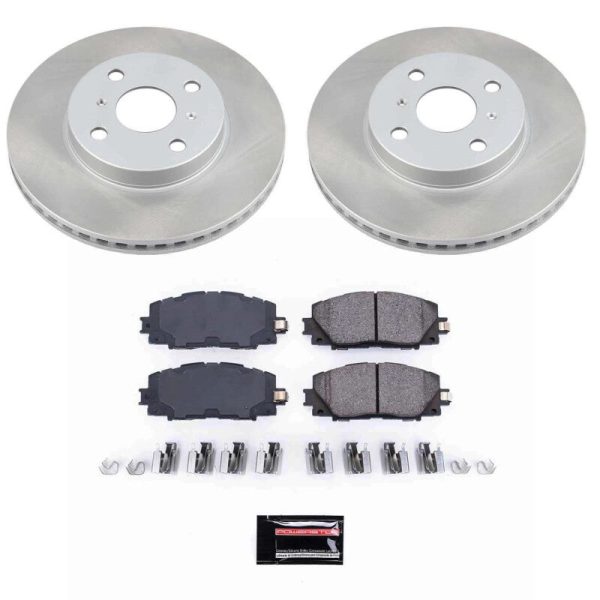 Power Stop 07-18 Toyota Yaris Front Semi-Coated Rotor Kit For Discount