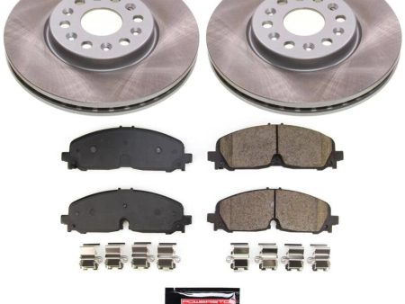 Power Stop 21-22 GMC Acadia Front Semi-Coated Rotor Kit For Discount