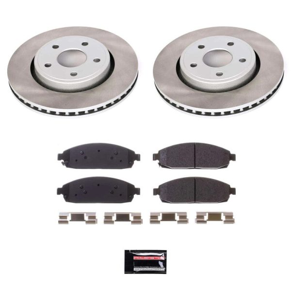 Power Stop 05-10 Jeep Grand Cherokee Front Semi-Coated Rotor Kit Hot on Sale